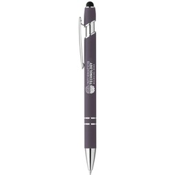 Gray Soft-Touch Aluminum Custom Stylus Pen
