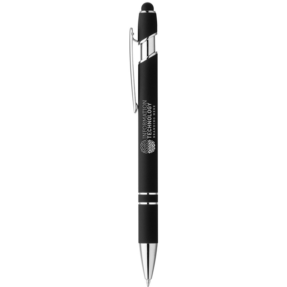 Black Soft-Touch Aluminum Custom Stylus Pen