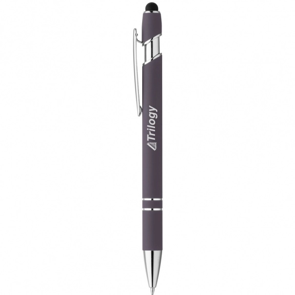 Gray - Full Color Soft-Touch Aluminum Custom Stylus Pen