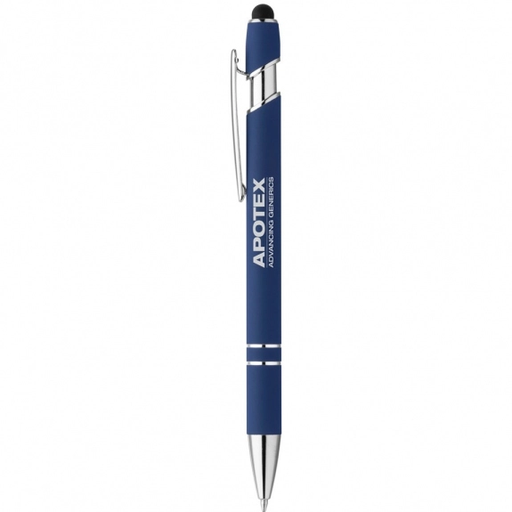 Blue - Full Color Soft-Touch Aluminum Custom Stylus Pen