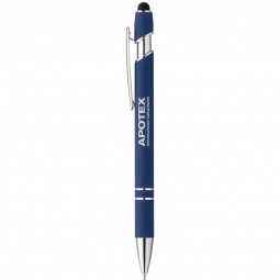 Blue - Full Color Soft-Touch Aluminum Custom Stylus Pen