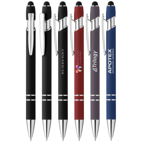 Group - Full Color Soft-Touch Aluminum Custom Stylus Pen