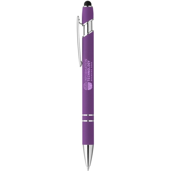 Purple Soft-Touch Aluminum Custom Stylus Pen