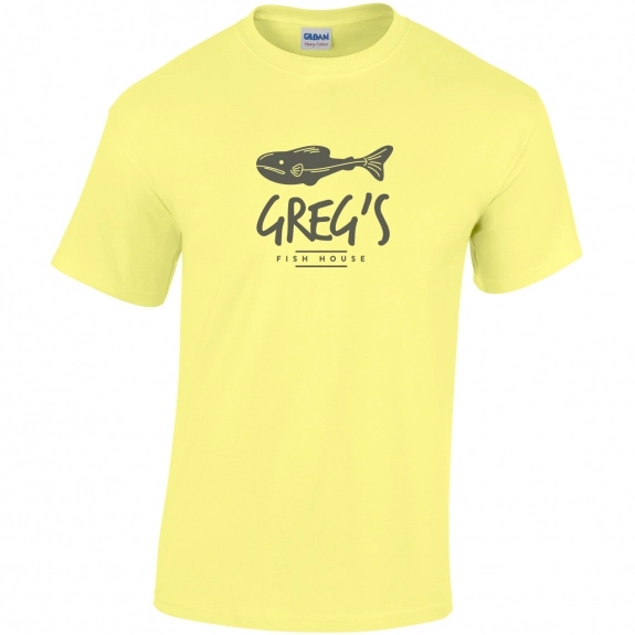 Gildan 100% Cotton Promotional T-Shirt - Cornsilk Yellow