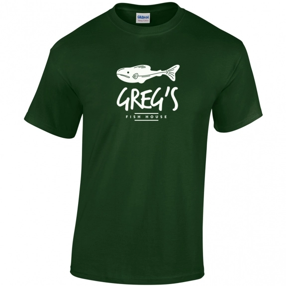 Gildan 100% Cotton Promotional T-Shirt - Forest Green