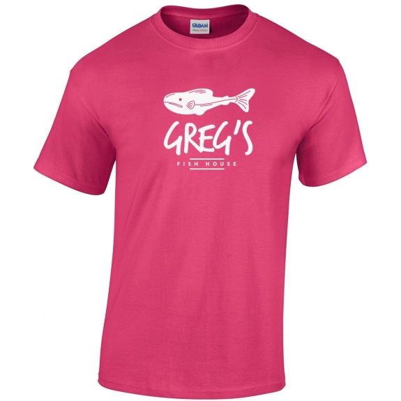 Gildan 100% Cotton Promotional T-Shirt - Safety Pink