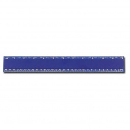 Blue Pro-Scale Plastic Logo Ruler - 12"