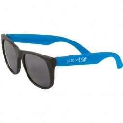 Blue Two-Tone Matte Promotional Sunglasses
