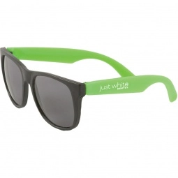 Green Two-Tone Matte Promotional Sunglasses