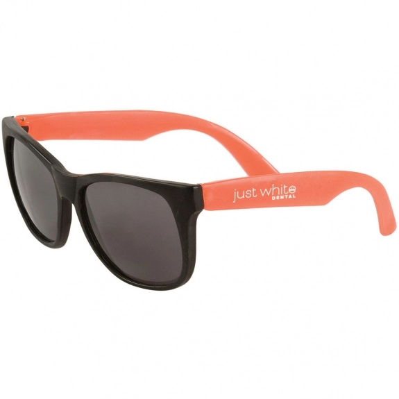Orange Two-Tone Matte Promotional Sunglasses