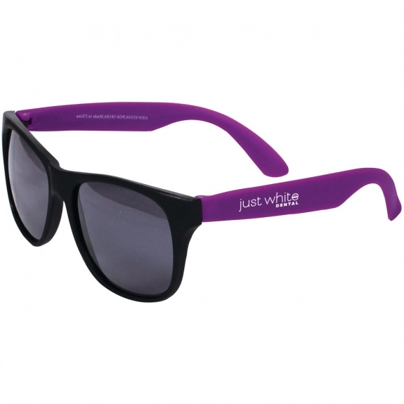 Purple Two-Tone Matte Promotional Sunglasses