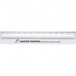 Clear Customized Plastic Ruler w/ Magnifier