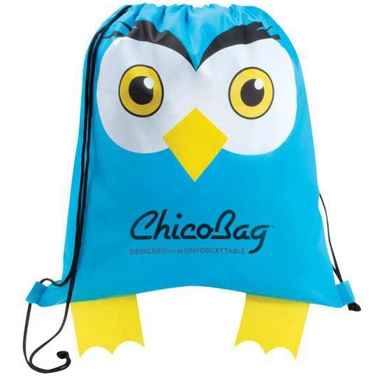 Aqua Paws & Claws Promotional Drawstring Backpack - Owl