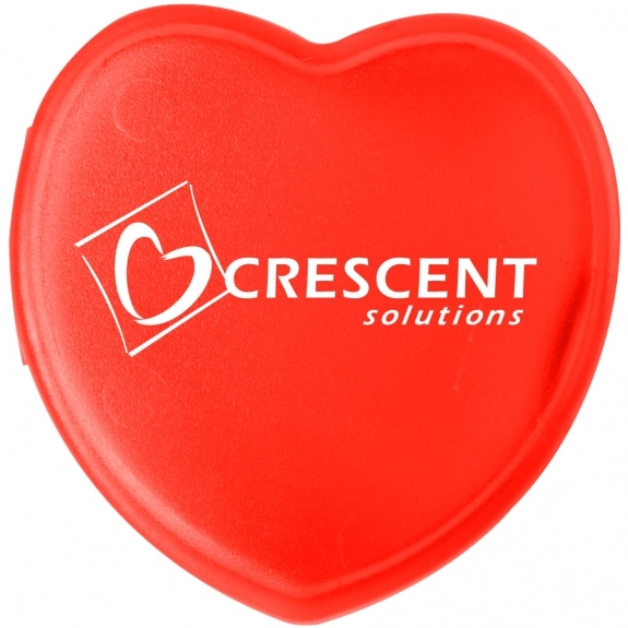 Translucent Red Heart Shaped Promotional Pill Box