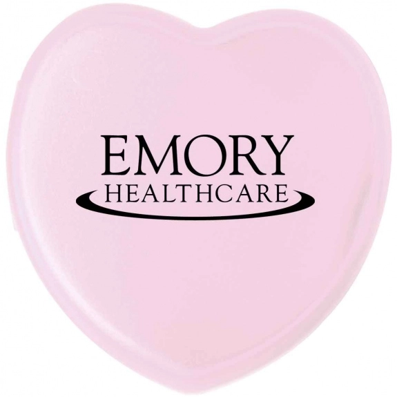 Translucent Pink - Heart Shaped Promotional Pill Box