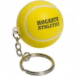 Yellow Tennis Ball Shaped Custom Keychain Stress Ball
