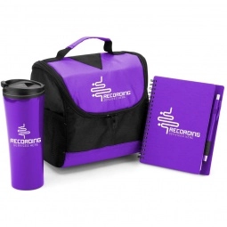 Purple - Lunch Meeting Custom Cooler Bag Gift Set