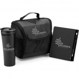 Black - Lunch Meeting Custom Cooler Bag Gift Set