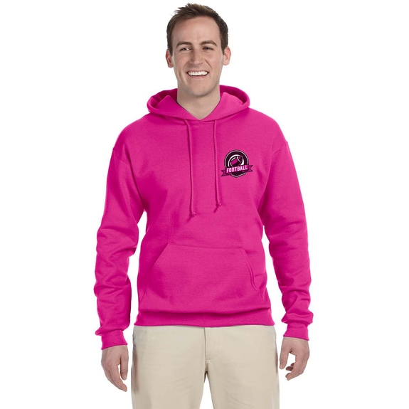 Cyber Pink JERZEES NuBlend Fleece Custom Hooded Sweatshirt - Colors