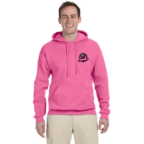 Neon Pink JERZEES NuBlend Fleece Custom Hooded Sweatshirt - Colors