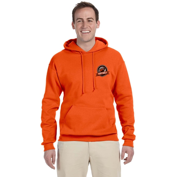 Safety Orange JERZEES NuBlend Fleece Custom Hooded Sweatshirt - Colors