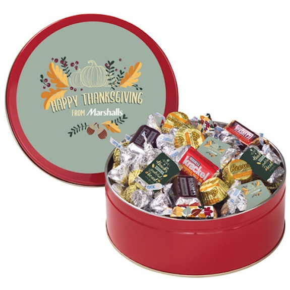 Red Custom Thanksgiving HERSHEY&#174; Everyday Mix Promotional Tin