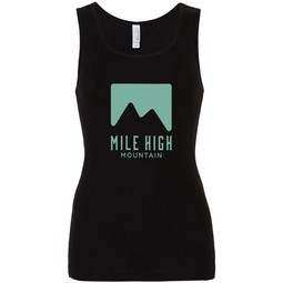 Black Bella + Canvas Custom Baby Rib Tank - Women's