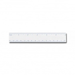 White Promotional Measuring Tool - Ideal Pocket Branded Ruler - 6"