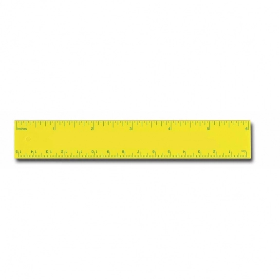 Yellow Promotional Measuring Tool - Ideal Pocket Branded Ruler - 6"