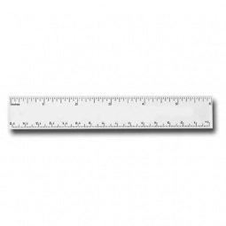 Clear Promotional Measuring Tool - Ideal Pocket Branded Ruler - 6"