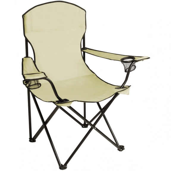 Khaki Logo Folding Chair w/ Arms & Carrying Case