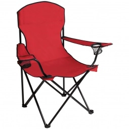 Red Logo Folding Chair w/ Arms & Carrying Case