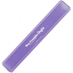 Trans. Purple Leading Edge Promotional Ruler - 12" 