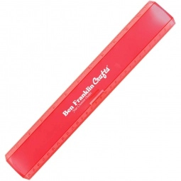 Trans. Red Leading Edge Promotional Ruler - 12" 