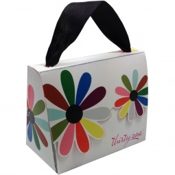 White Full Color Purse Style Custom Packaging - 4.25"w x 3.5"h x 2.2"d