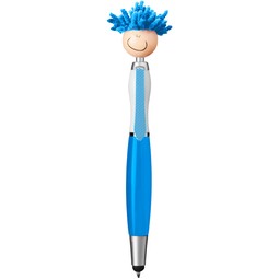 Electric Blue MopTopper Custom Stylus Pen w/ Screen Cleaner