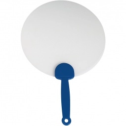 Royal Blue - Two-Tone Plastic Custom Hand Fan 