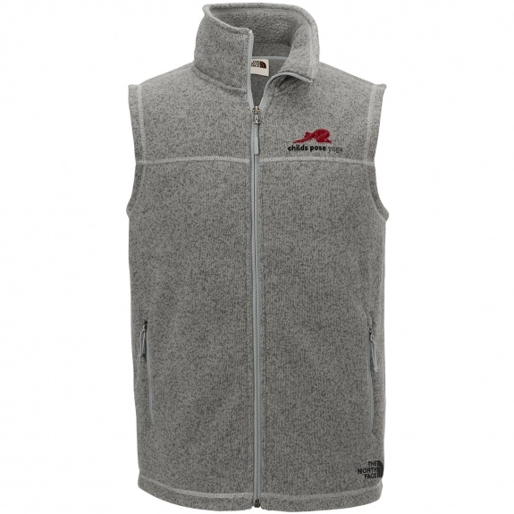 Medium Gray The North Face Sweater Custom Fleece Vest - Men's