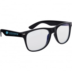 Black Blue Light Reduction Custom Glasses