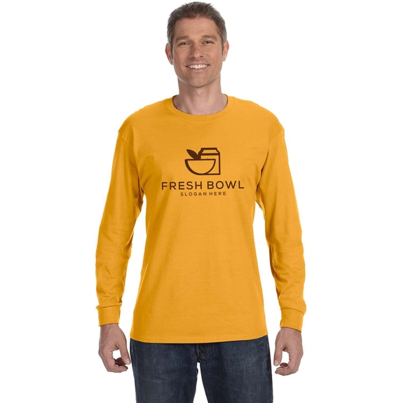 Gold - JERZEES Long Sleeve Promotional T-Shirt