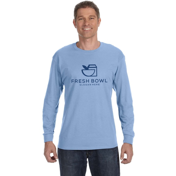 Light Blue - JERZEES Long Sleeve Promotional T-Shirt