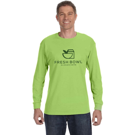 Neon Green - JERZEES Long Sleeve Promotional T-Shirt