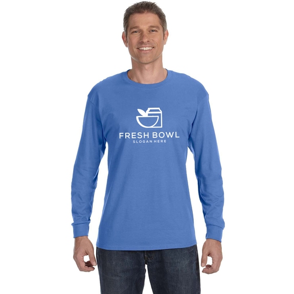 Columbia Blue - JERZEES Long Sleeve Promotional T-Shirt