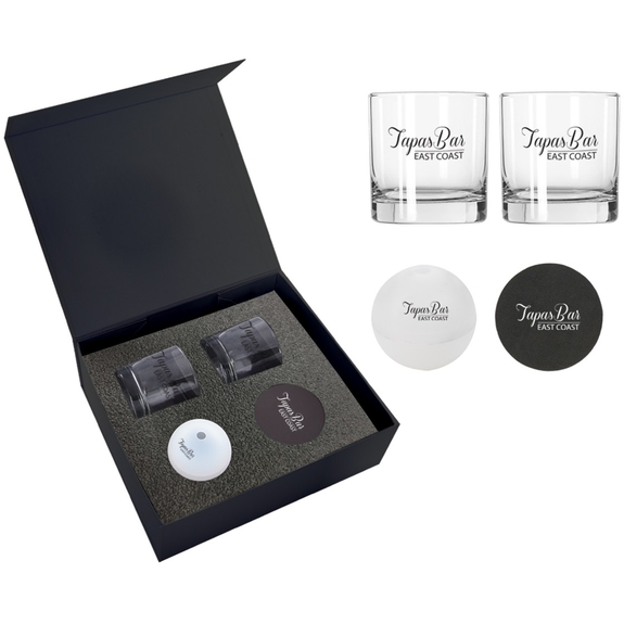 Black Ice Sphere Whiskey Kit Custom Gift Set