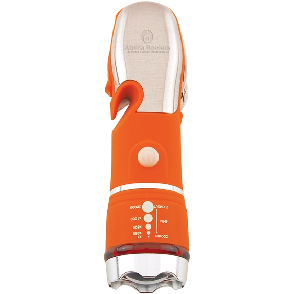 Orange - Emergency COB Flashlight Logoed Multi-Tool