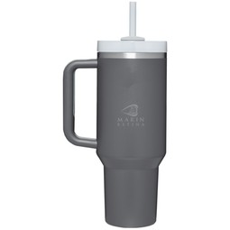 Charcoal - Laser Engraved Stanley Quencher H2.O Flowstate&#153; Logo Tumble