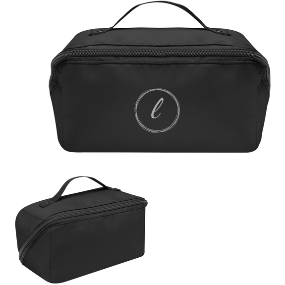 Black - Trendsetter Custom Logo Toiletry Bag