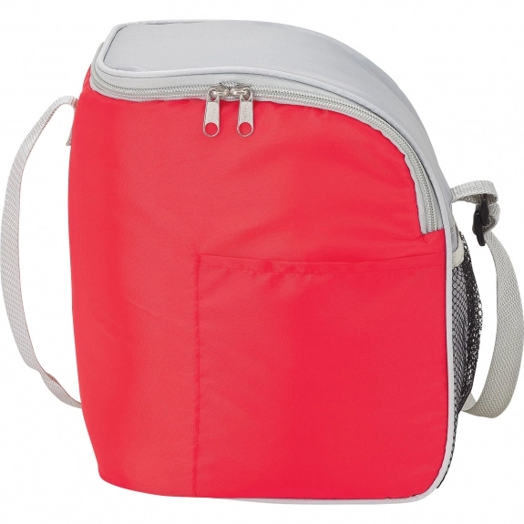 Grey/Red Executive Custom Cooler Bag - 12 Can