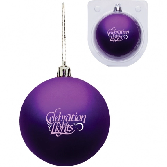 Purple Vivid Holiday Custom Ornament - 3.25"