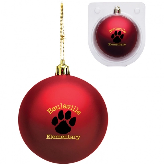 Red Vivid Holiday Custom Ornament - 3.25"